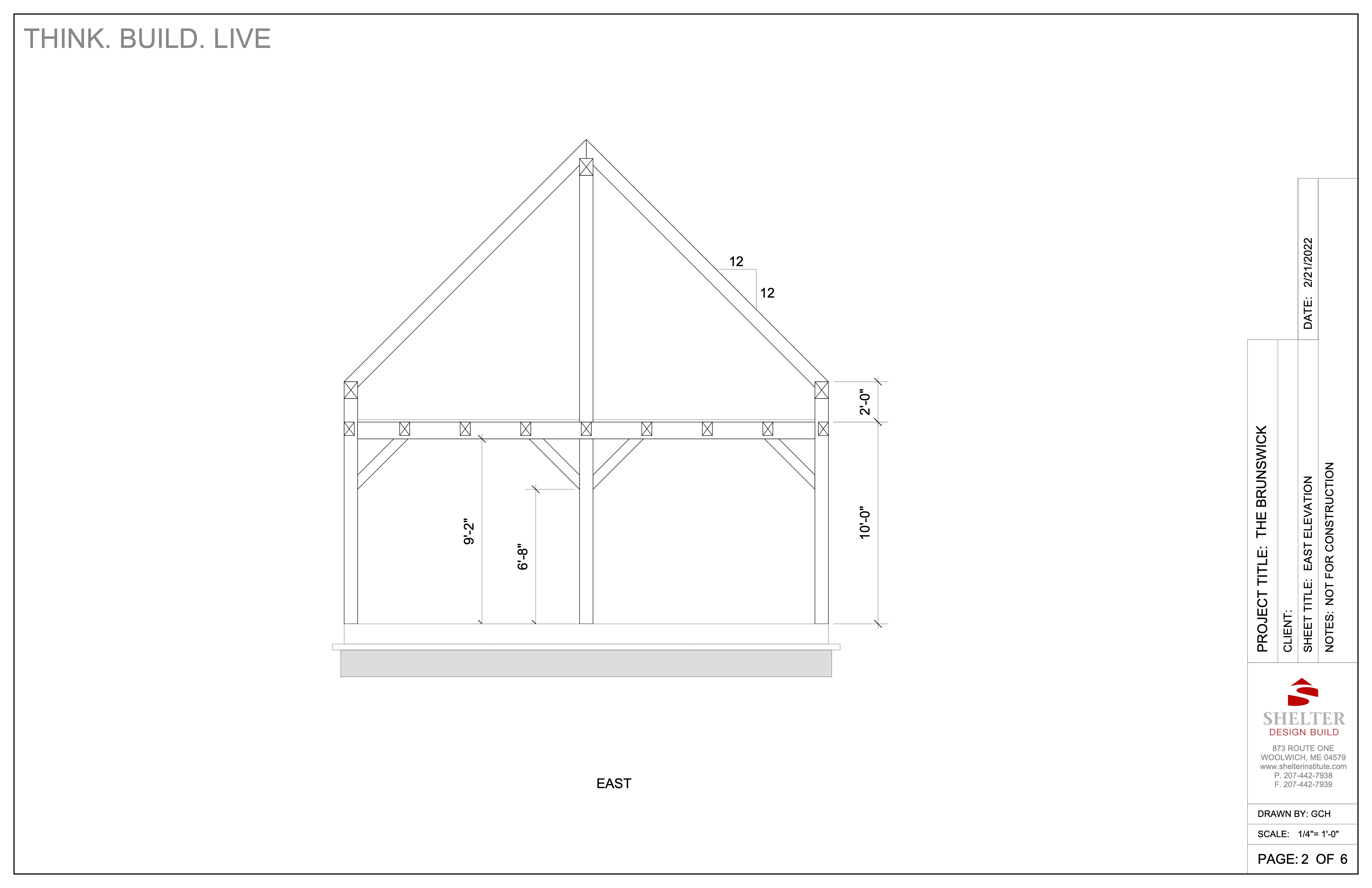 The Brunswick: Timber Frame Cut Sheet Package 24x36
