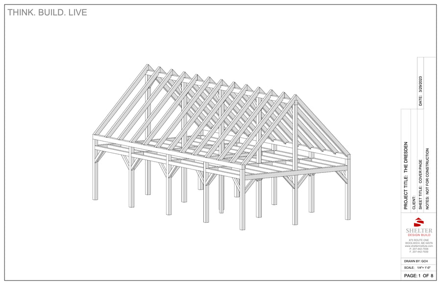 The Dresden: Timber Frame Cut Sheet Package 24x48
