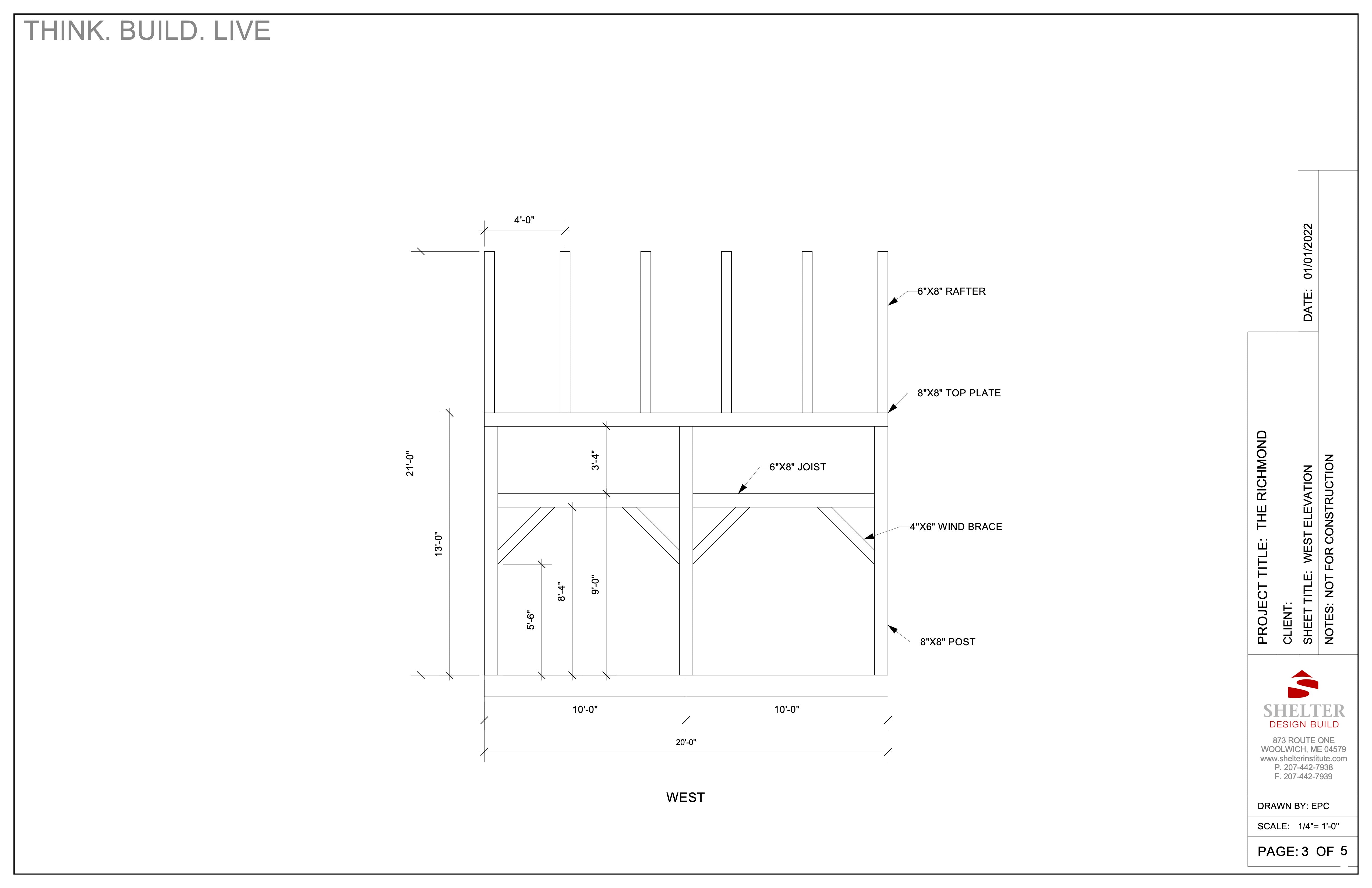 The Richmond: Timber Frame Cut sheet Package 16x20