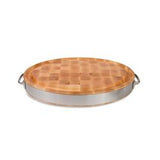 End Grain Cutting Board Mape Oval with Band