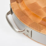 End Grain Cutting Board Mape Oval with Band