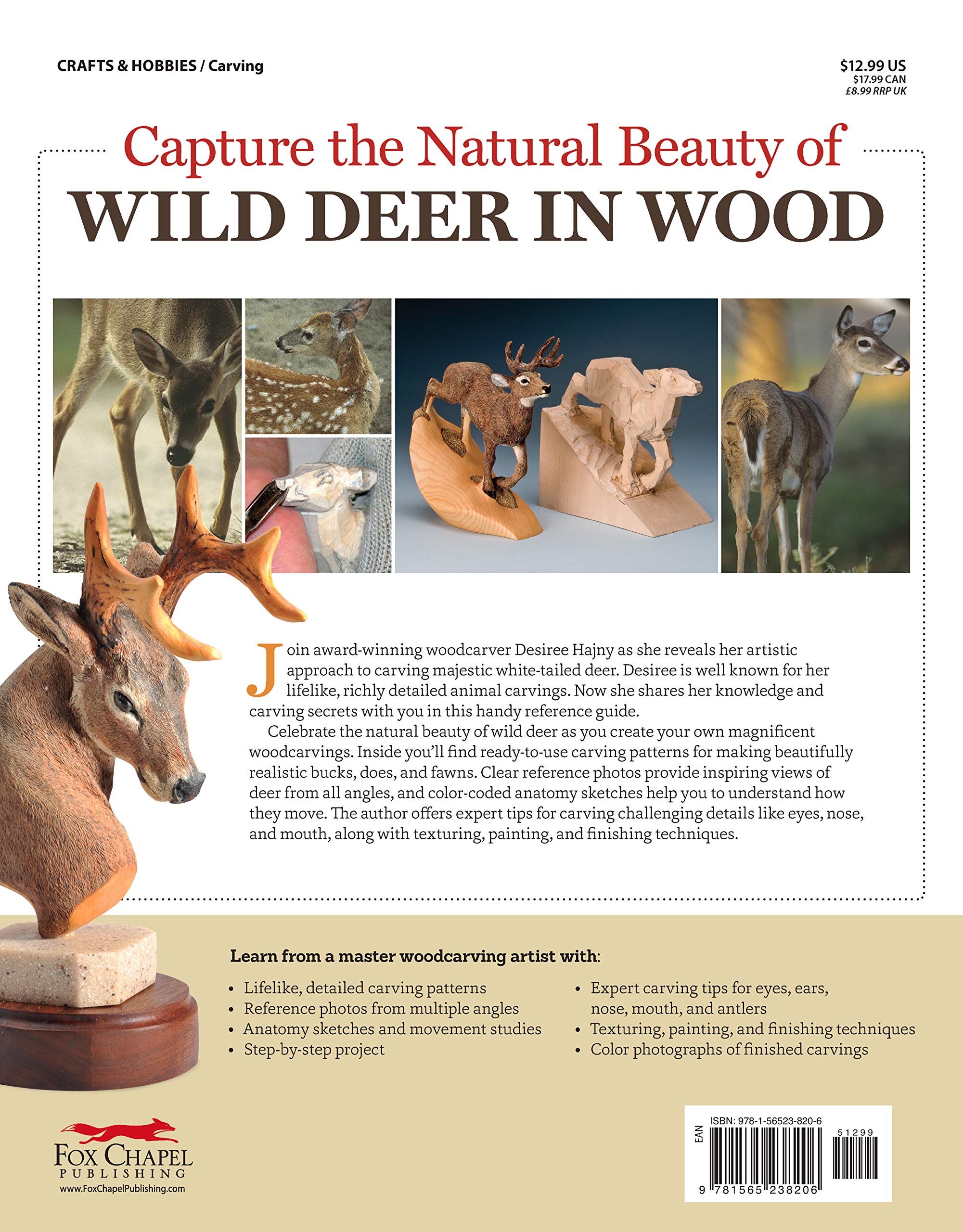 Carving Deer: Patterns and Reference for Realistic Woodcarving