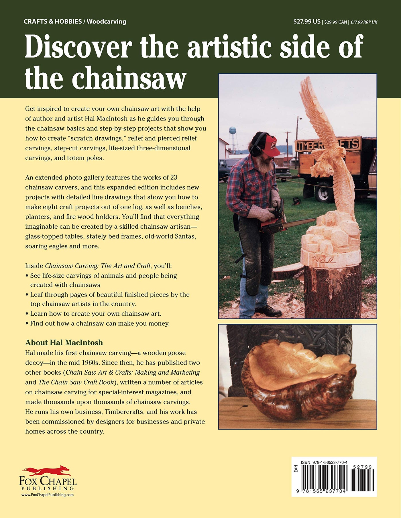 Chainsaw Carving: The Art and Craft, 2nd Edition Revised and Expanded (Fox Chapel Publishing) Find Inspiration to Create Your Own Chainsaw Art; Gallery of 23 Chainsaw Carving Artists & Chainsaw Basics