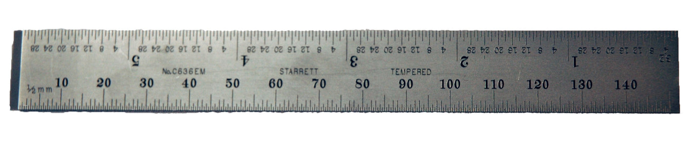 Starrett 6-in Metric Rule